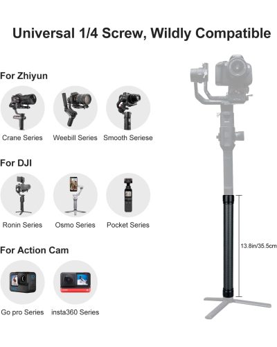 Carbon Fiber Extension Monopod Pole for DJI Ronin Gimbal Handle Grip (50cm) Carbon Fiber Extension Monopod Pole for DJI Ronin Gimbal Handle Grip (50cm)