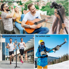 Carbon Fiber Extension Monopod Pole for DJI Ronin Gimbal Handle Grip (36cm)