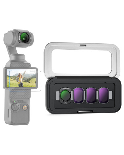 NEEWER ND16 ND64 ND256 CPL Variable ND Filter & Screen Protector Compatible with DJI Osmo Pocket 3/4