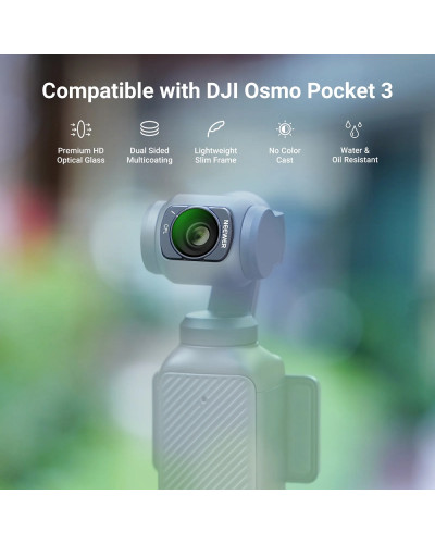 NEEWER ND16 ND64 ND256 CPL Variable ND Filter & Screen Protector Compatible with DJI Osmo Pocket 3/4