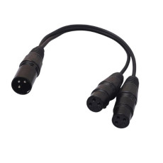 XLR Splitter Cable Male to Dual Female Y-Splitter 3Pin Balanced Microphone 30cm