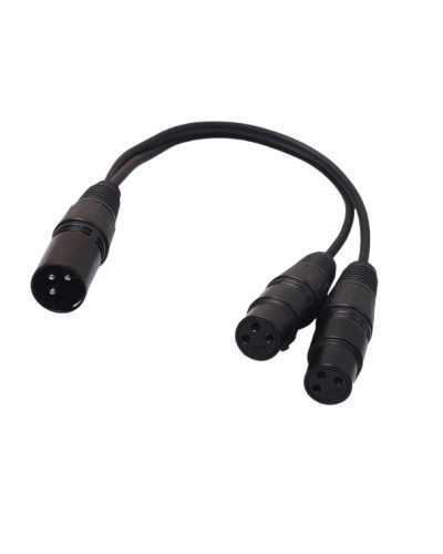 XLR Splitter Cable Male to Dual Female Y-Splitter 3Pin Balanced Microphone 30cm XLR Splitter Cable Male to Dual Female Y-Splitter 3Pin Balanced Microphone 30cm