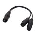 XLR Splitter Cable Male to Dual Female Y-Splitter 3Pin Balanced Microphone 30cm