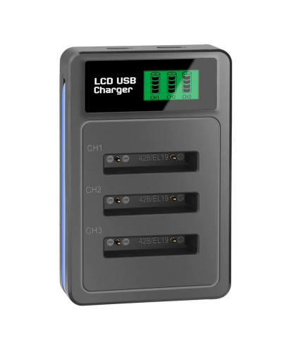Digital Camera Battery Charger for EN-EL10 Li-40B Li-42B NP-45 NP-80 Klic-7006