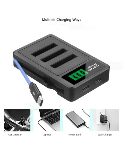 Digital Camera Battery Charger for EN-EL10 Li-40B Li-42B NP-45 NP-80 Klic-7006