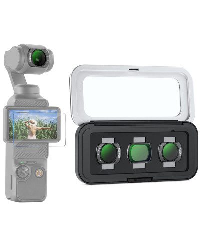 NEEWER ND2-32/ CPL/ Black Diffusion 1/4 Filter & Screen Protector Compatible with DJI Osmo Pocket 3/4 NEEWER ND2-32/ CPL/ Black Diffusion 1/4 Filter & Screen Protector Compatible with DJI Osmo Pocket 3/4
