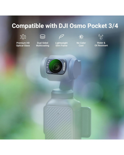 NEEWER ND16 ND64 ND256 CPL Variable ND Filter & Screen Protector Compatible with DJI Osmo Pocket 3/4