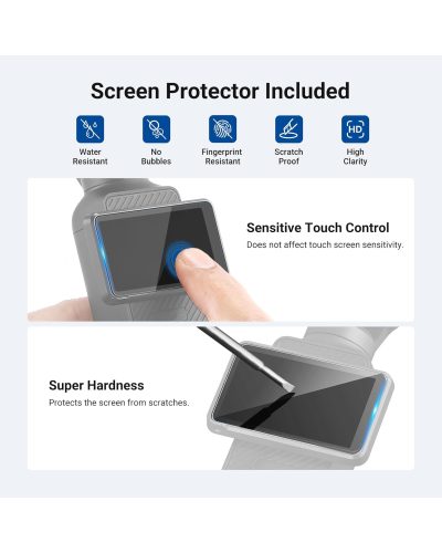 NEEWER ND2-32/ CPL/ Black Diffusion 1/4 Filter & Screen Protector Compatible with DJI Osmo Pocket 3/4