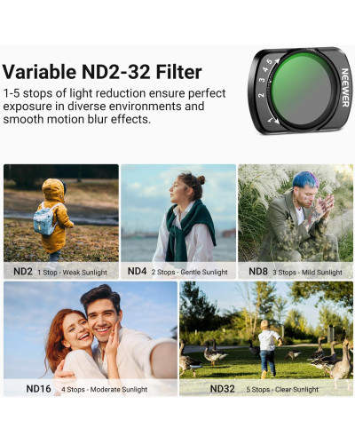 NEEWER ND2-32/ CPL/ Black Diffusion 1/4 Filter & Screen Protector Compatible with DJI Osmo Pocket 3/4 NEEWER ND2-32/ CPL/ Black Diffusion 1/4 Filter & Screen Protector Compatible with DJI Osmo Pocket 3/4
