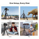 K&F Concept K254C2 Carbon Fibre Camera Tripod 162 cm Travel Tripod Arca Swiss