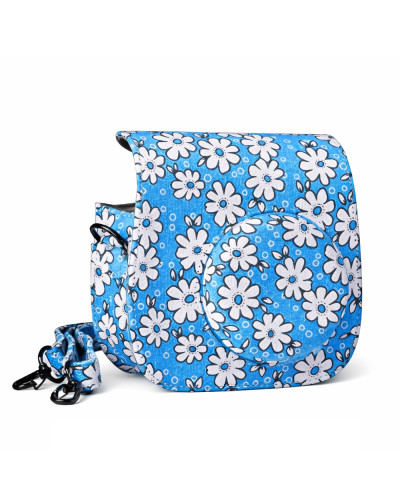 Classic Flower Fabric Camera Case Bag For FUJIFILM Instax Mini8/9/10/11/12 Instant Camera (Blue) Classic Flower Fabric Camera Case Bag For FUJIFILM Instax Mini8/9/10/11/12 Instant Camera (Blue)