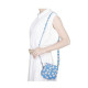 Classic Flower Fabric Camera Case Bag For FUJIFILM Instax Mini8/9/10/11/12 Instant Camera (Blue)