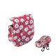 Classic Flower Fabric Camera Case Bag For FUJIFILM Instax Mini8/9/10/11/12 Instant Camera (Red)