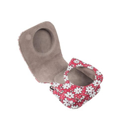 Classic Flower Fabric Camera Case Bag For FUJIFILM Instax Mini8/9/10/11/12 Instant Camera (Red)