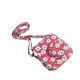 Classic Flower Fabric Camera Case Bag For FUJIFILM Instax Mini8/9/10/11/12 Instant Camera (Red)