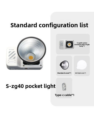 ZSYB ZG40 40W COB LED Video Light with Built-in Battery