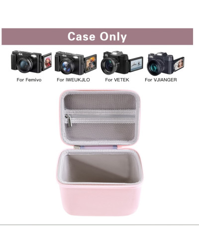 Digital Camera Case for Vlogging Camera for Canon/Sony/FUJIFILM (Pink)