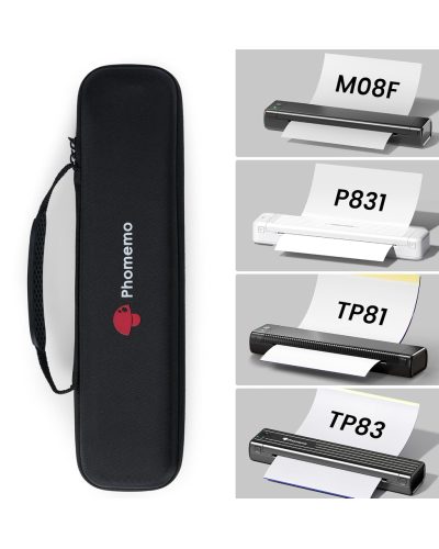 Phomemo M08F Black Bag for A4 Portable Printer for Mobile Travel Printer Storage Holder Paper(Case Only)
