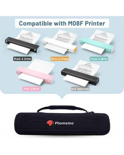 Phomemo M08F Black Bag for A4 Portable Printer for Mobile Travel Printer Storage Holder Paper(Case Only)