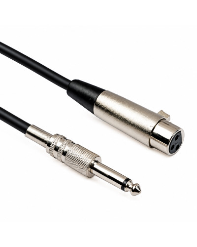 6.5mm (1/4) Mono Male to XLR Female Audio Cable Lead 1.8m Microphone