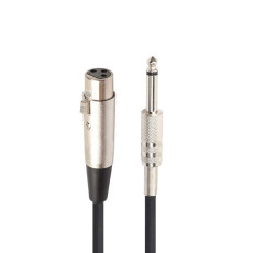 6.5mm (1/4) Mono Male to XLR Female Audio Cable Lead 1.8m Microphone