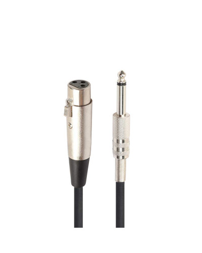 6.5mm (1/4) Mono Male to XLR Female Audio Cable Lead 1.8m Microphone