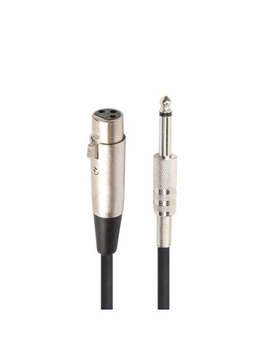 6.5mm (1/4) Mono Male to XLR Female Audio Cable Lead 1.8m Microphone 6.5mm (1/4) Mono Male to XLR Female Audio Cable Lead 1.8m Microphone