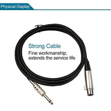 6.5mm (1/4) Mono Male to XLR Female Audio Cable Lead 1.8m Microphone