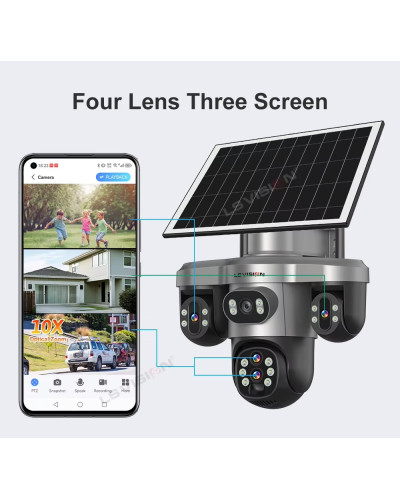 LS Vision LS-CS7-4G-10X Optical Zoom 20MP PTZ Solar Camera Outdoor