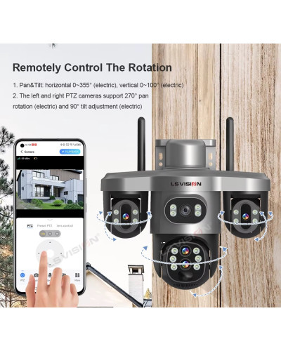 LS Vision LS-CS7-4G-10X Optical Zoom 20MP PTZ Solar Camera Outdoor
