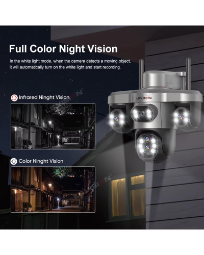 LS Vision LS-CS7-4G-10X Optical Zoom 20MP PTZ Solar Camera Outdoor