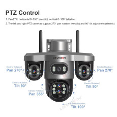 LS Vision LS-CS7-4G-10X Optical Zoom 20MP PTZ Solar Camera Outdoor