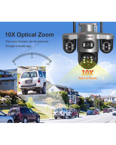 LS Vision LS-CS7-4G-10X Optical Zoom 20MP PTZ Solar Camera Outdoor