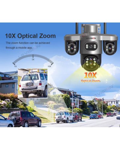 LS Vision LS-CS7-4G-10X Optical Zoom 20MP PTZ Solar Camera Outdoor With 128GB Memory Card