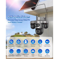 LS Vision LS-CS7-4G-10X Optical Zoom 20MP PTZ Solar Camera Outdoor