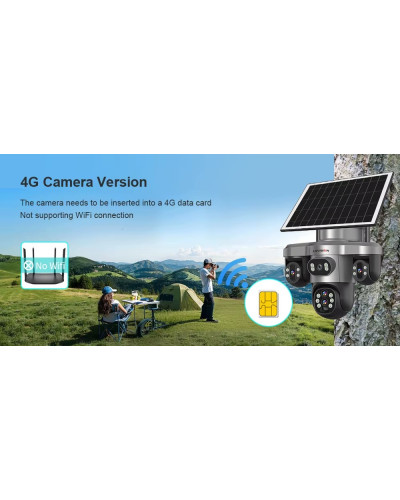 LS Vision LS-CS7-4G-10X Optical Zoom 20MP PTZ Solar Camera Outdoor