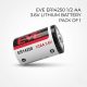 EVE ER14250 Lithium Thionyl Chloride Battery 1/2 AA Size 3.6V 1200mAh for Utility Metres and Security Systems
