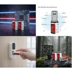 EVE ER14250 Lithium Thionyl Chloride Battery 1/2 AA Size 3.6V 1200mAh for Utility Metres and Security Systems