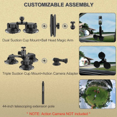 Minifocus Suction Car Mount for Insta360 X5/X4/X3/X2/Gopro/DJI/Action Camera Minifocus Suction Car Mount for Insta360 X5/X4/X3/X2/Gopro/DJI/Action Camera