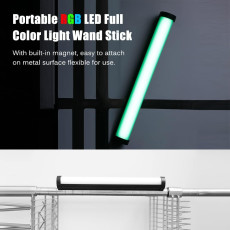 NiceFoto TC-210RGB 10W Magnetic LED Video Tube Light with Grid