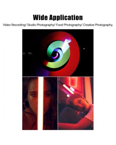 NiceFoto TC-210RGB 10W Magnetic LED Video Tube Light with Grid