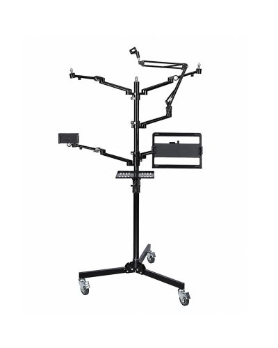 NiceFoto ZB-T01 155cm Live Tree Professional Heavy Duty Studio Camera Station Stand with Wheels