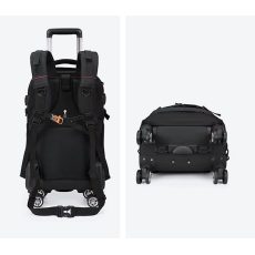 Camera Trolley Backpack with Wheels Professional DSLR Travel Bag (56×35×23cm)
