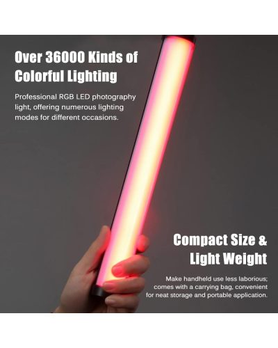 NiceFoto TC-210RGB 10W Magnetic LED Video Tube Light