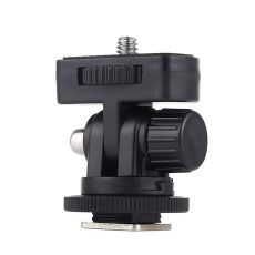 Adjustable Angle Pole Swivel Hot Shoe Mount 1/4" Screw Hot Shoe Mount Adapter