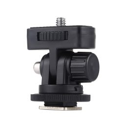 Adjustable Angle Pole Swivel Hot Shoe Mount 1/4" Screw Hot Shoe Mount Adapter