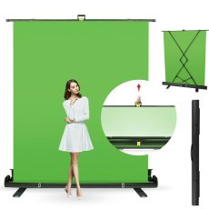 DUCAME 1.5mx2m Foldaway Background Stand With Pull up ChromaKey Green Screen Background