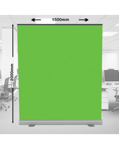 DUCAME 1.5mx2m Foldaway Background Stand With Pull up ChromaKey Green Screen Background