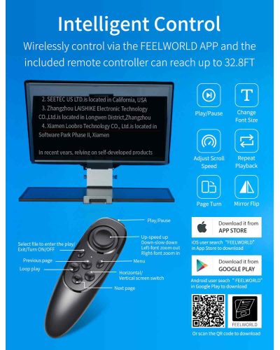 FEELWORLD TP21 21-inch Folding Teleprompter With Monitor