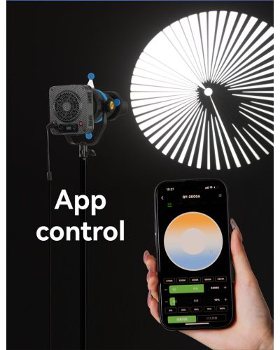 NiceFoto QY-2000A 200W Bi-Color Portable LED Video Light